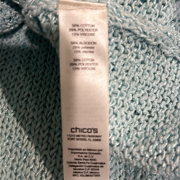 Chico’s Open Weave Sweater with Sequins Size Medium - EUC - Picture 6 of 7